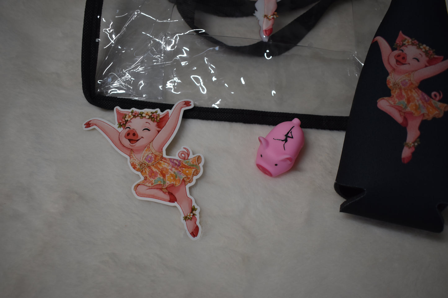 Pig Firedancer Overstock Package – Clear Concert Tote, Bottle Cooler, Pig Firedancer Sticker, and Free Pig