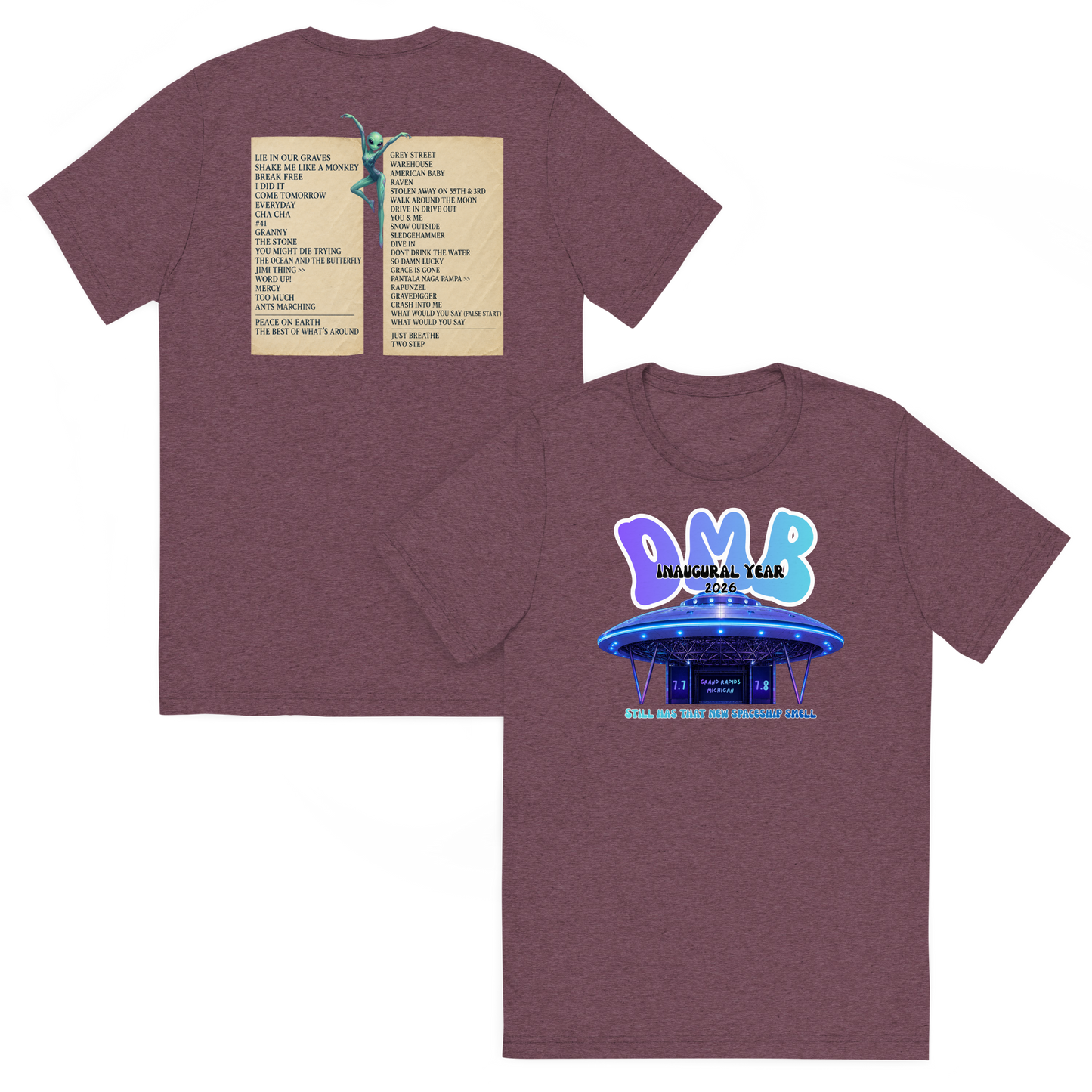 Grand Rapids 2026 Inaugural Year Setlist Shirt, Bella Canvas Unisex T Shirt