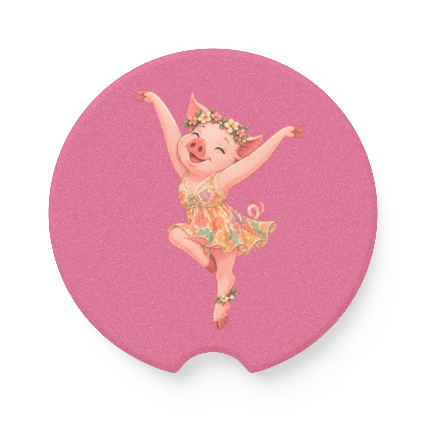 Pig Firedancer Soapstone Car Coaster – Cute Creekend Crew Car Accessory