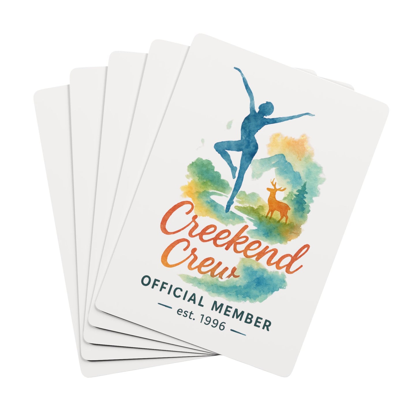 Creekend Crew Watercolor Poker Playing Cards – Deer Creek DMB Fan Card Deck