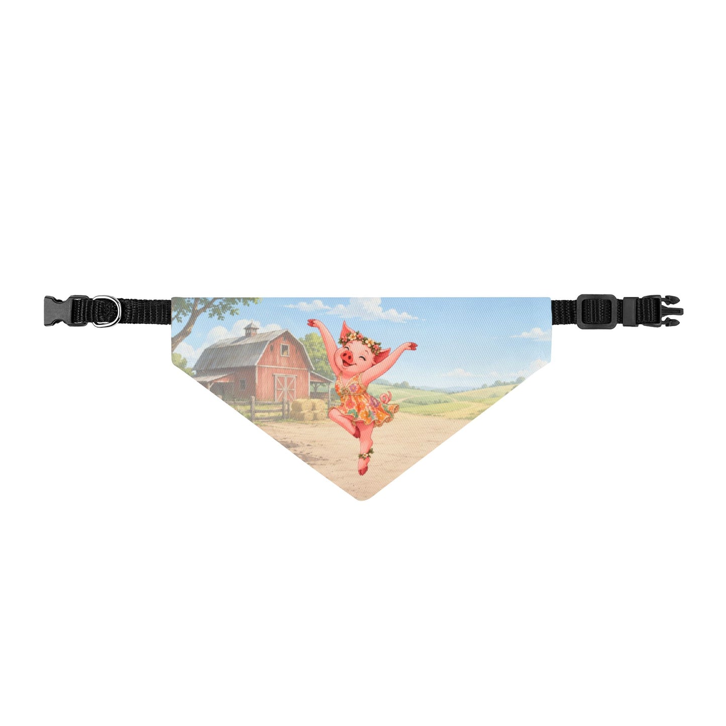 Pig Firedancer Clip-On Pet Bandana – Cute Firedancer Series Dog Accessory