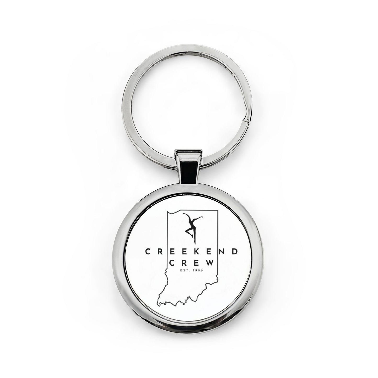 Creekend Crew Home Round Stainless Steel Keychain – Indiana Deer Creek DMB Fan Keyring