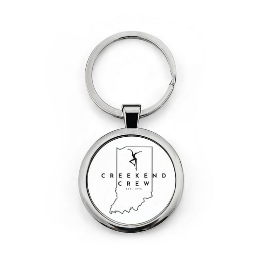 Creekend Crew Home Round Stainless Steel Keychain – Indiana Deer Creek DMB Fan Keyring