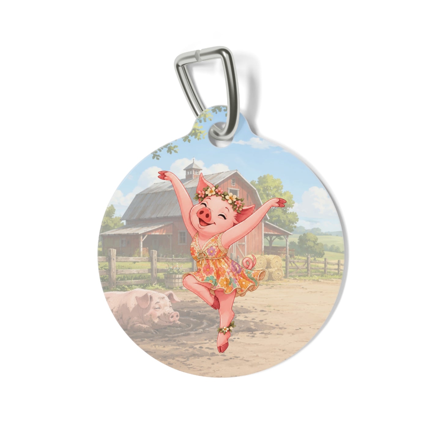 Pig Firedancer Pet Tag – Cute Firedancer Series Pet Accessory