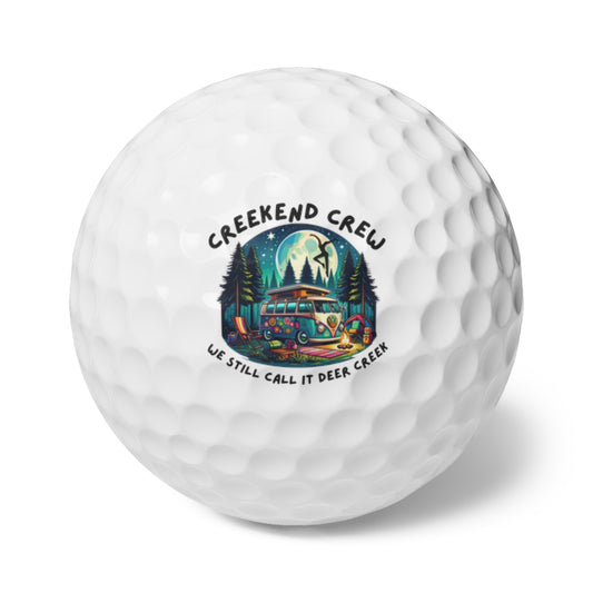 Creekend Crew Camping Van Set of 6 Golf Balls – We Still Call It Deer Creek DMB Fan Golf Gift