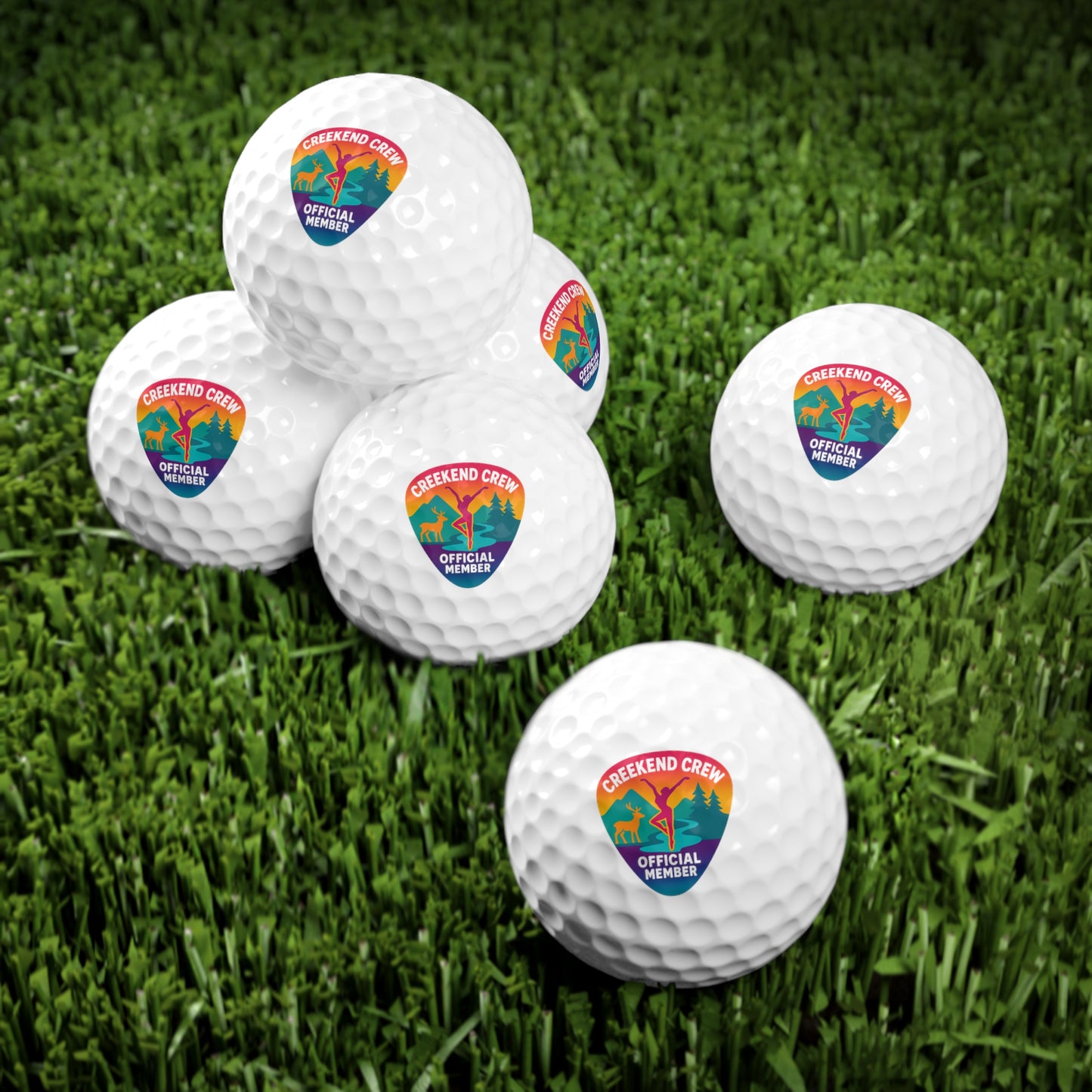 Creekend Crew Guitar Pick Set of 6 Golf Balls – Deer Creek DMB Fan Golf Gift