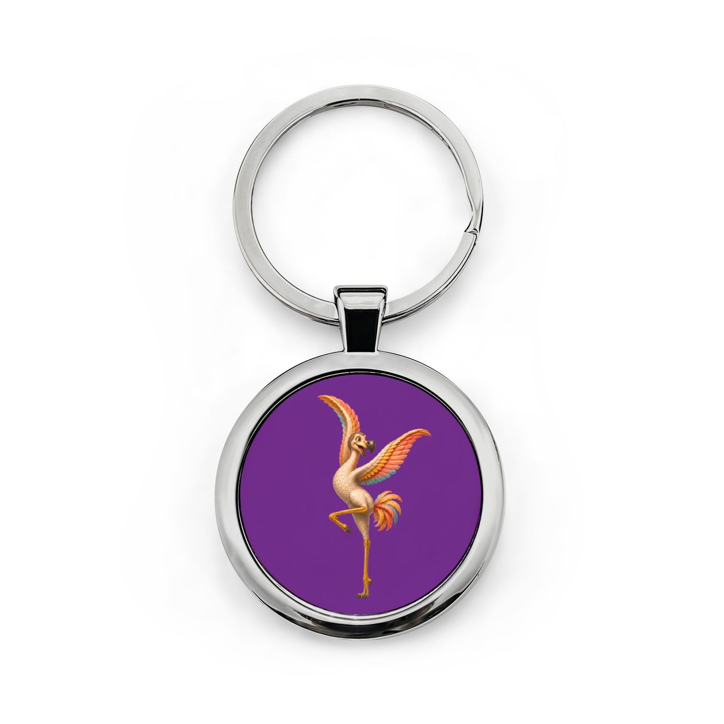 Dodo Firedancer Round Stainless Steel Keychain – DMB Fan Bird Keyring