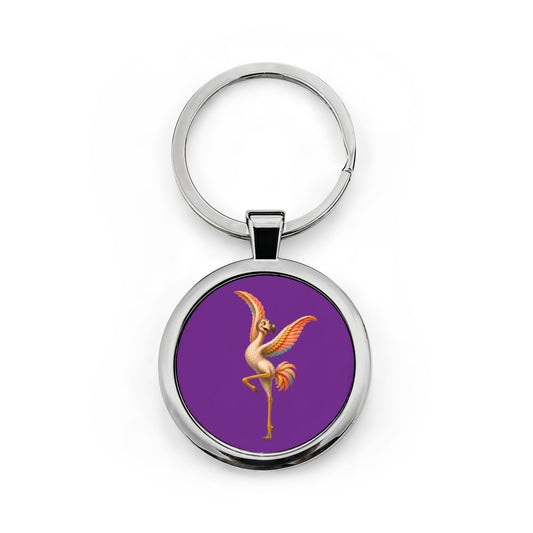 Dodo Firedancer Round Stainless Steel Keychain – DMB Fan Bird Keyring