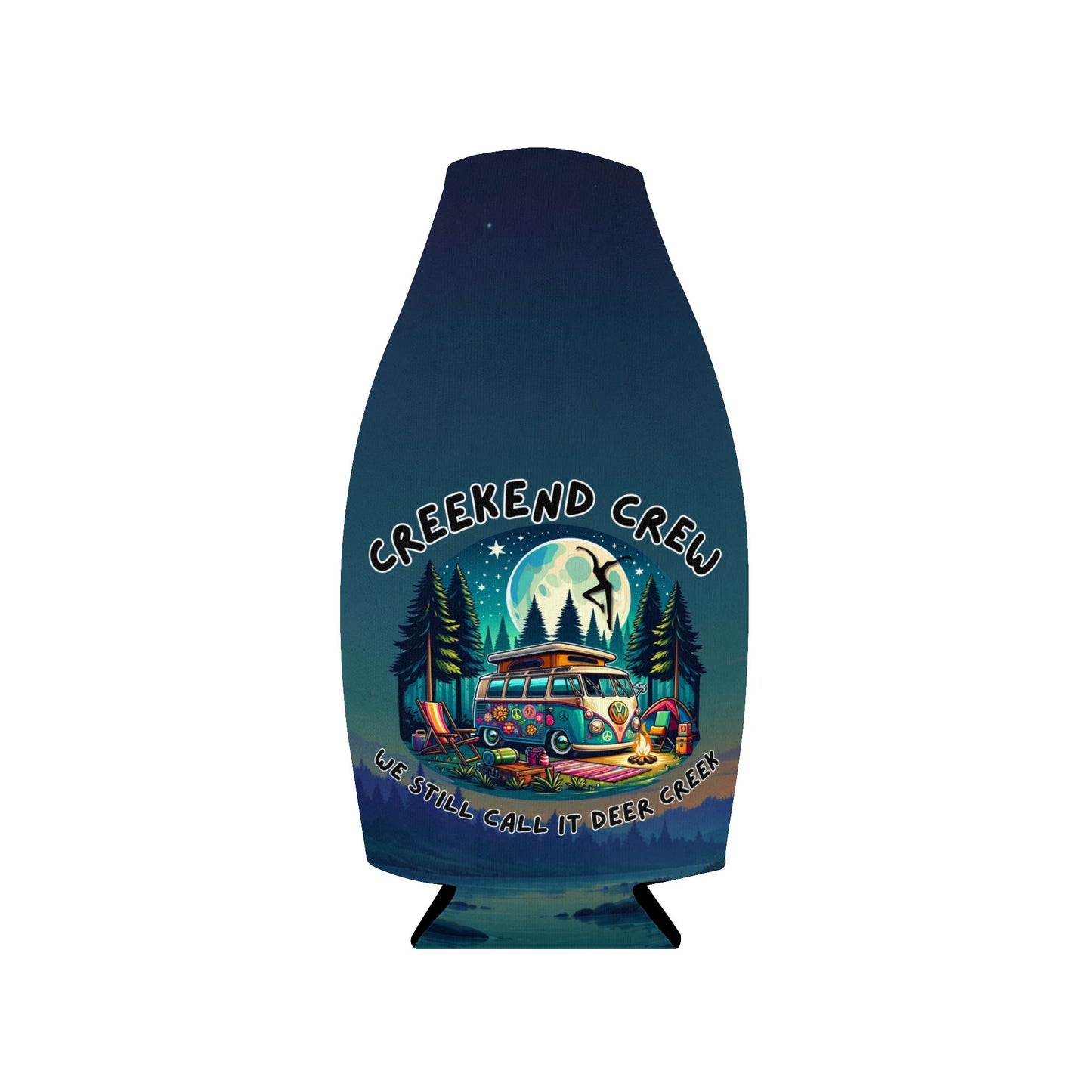 Creekend Crew Camping Van Zip-Up Bottle Cooler – We Still Call It Deer Creek DMB Fan Drink Sleeve
