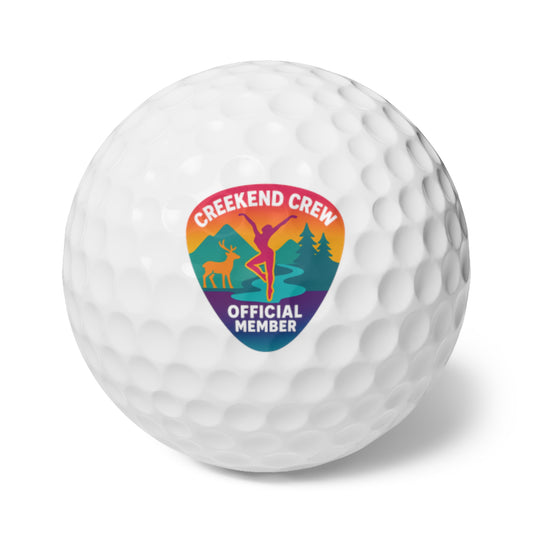 Creekend Crew Guitar Pick Set of 6 Golf Balls – Deer Creek DMB Fan Golf Gift