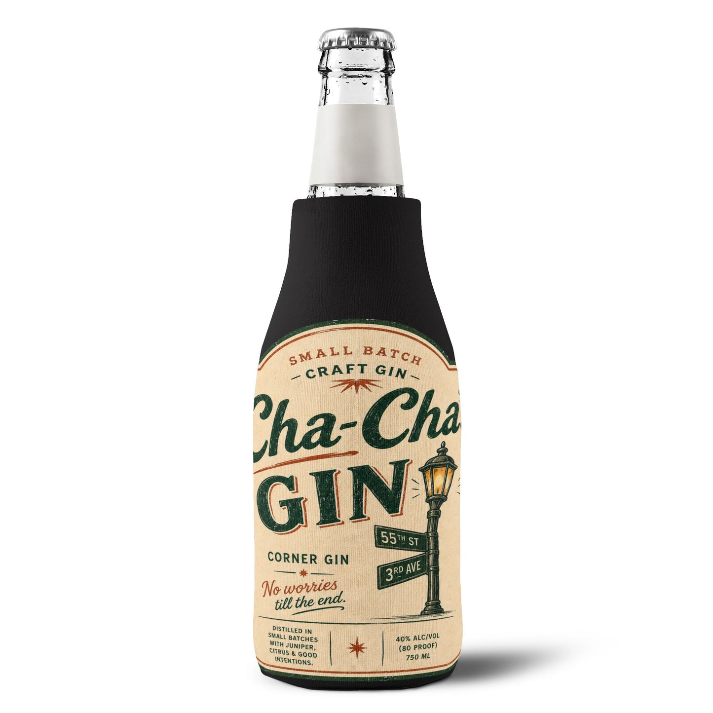 Cha-Chas Gin Zip-Up Bottle Cooler – Vintage DMB Fan Drink Sleeve