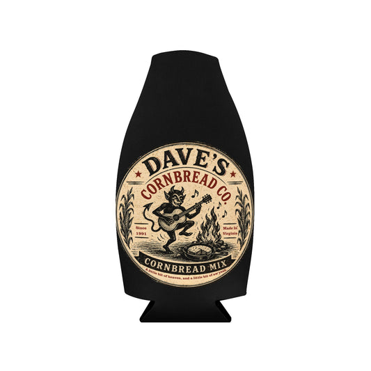 Dave’s Cornbread Zip-Up Bottle Cooler – Vintage DMB Fan Drink Sleeve