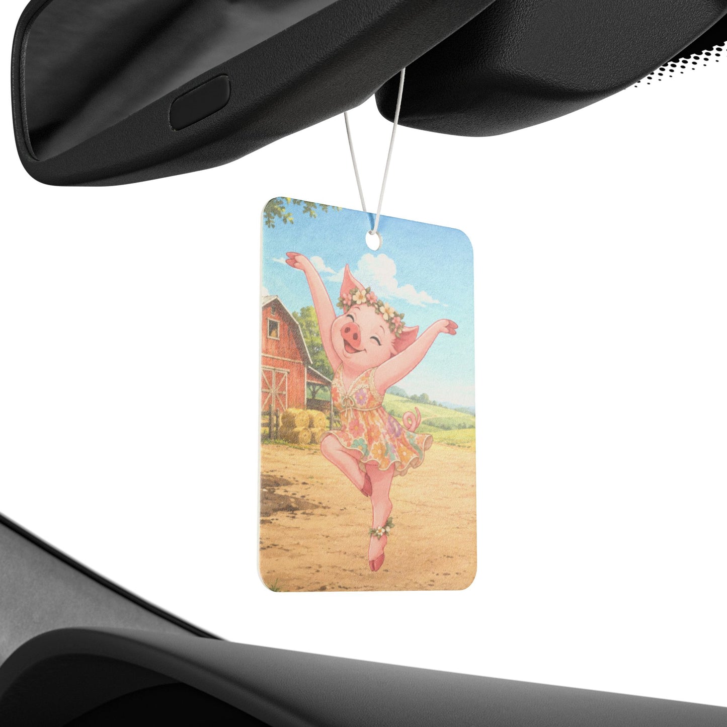 Pig Firedancer Car Air Freshener – Cute Creekend Crew Car Accessory