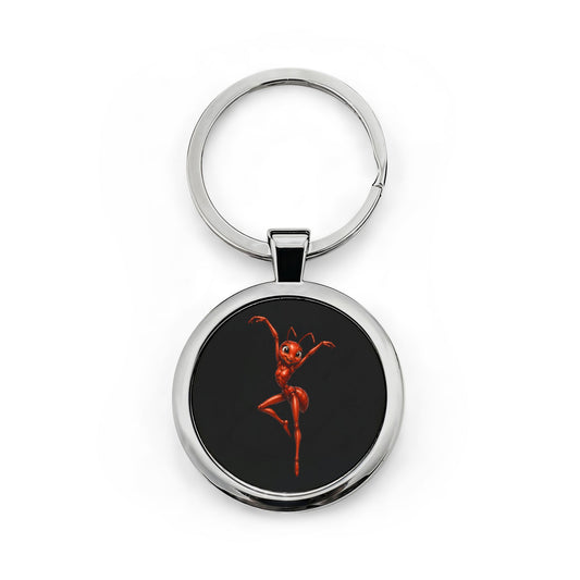 Ant Firedancer Round Stainless Steel Keychain – DMB Fan Insect Keyring