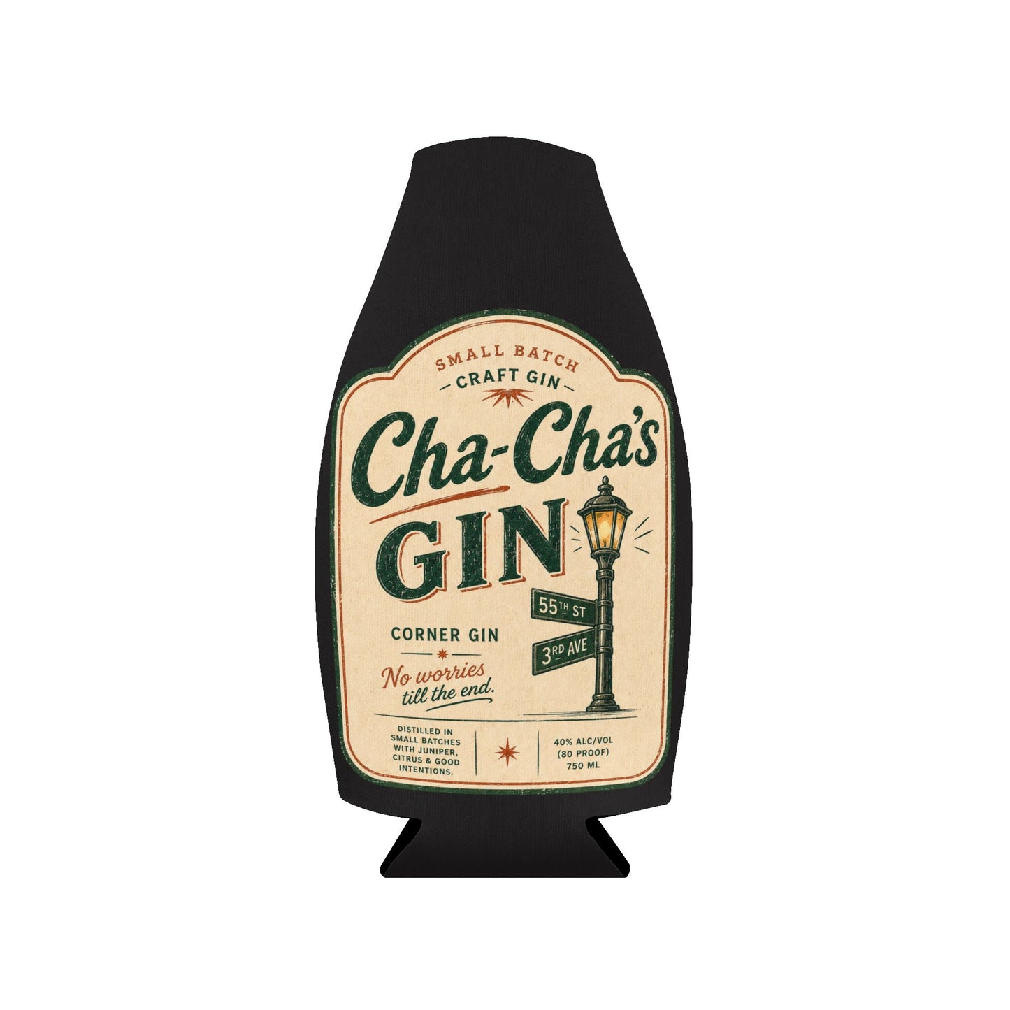 Cha-Chas Gin Zip-Up Bottle Cooler – Vintage DMB Fan Drink Sleeve