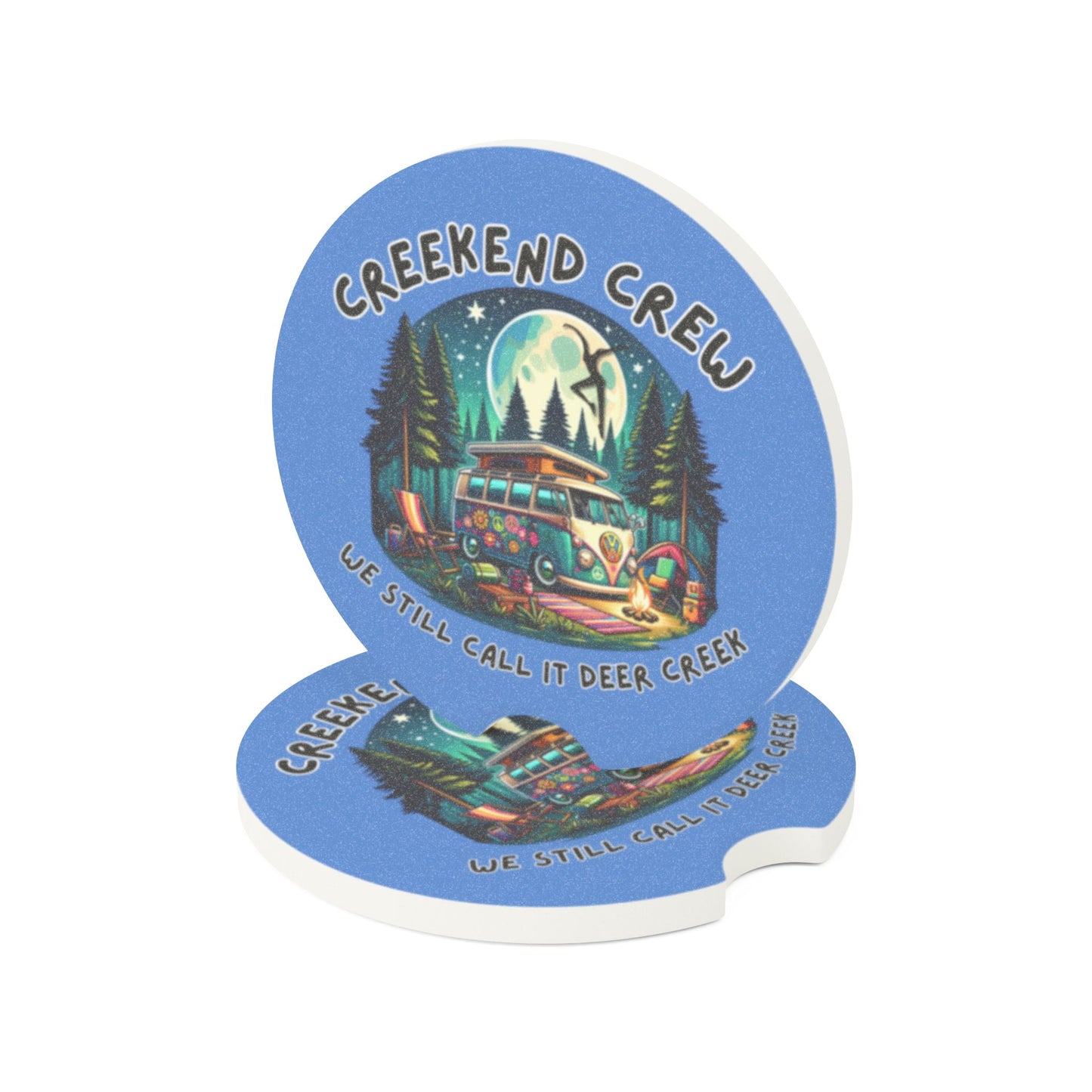 Creekend Crew Camping Van Soapstone Car Coaster – We Still Call It Deer Creek DMB Fan Car Accessory