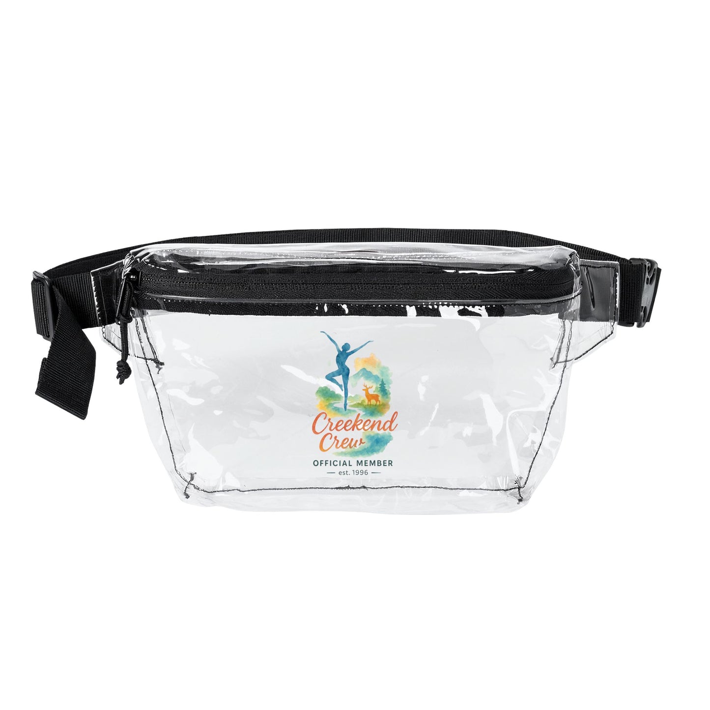 Creekend Crew Watercolor Clear Fanny Pack – Deer Creek DMB Fan Bag