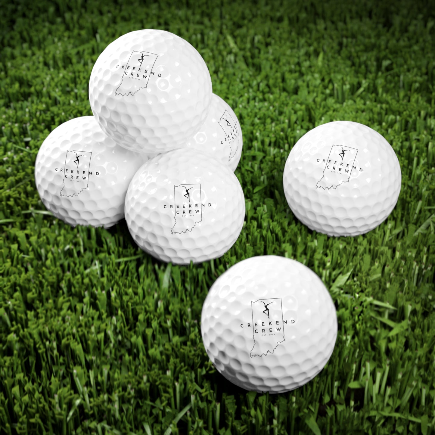 Creekend Crew Home Set of 6 Golf Balls – Indiana Deer Creek DMB Fan Golf Gift