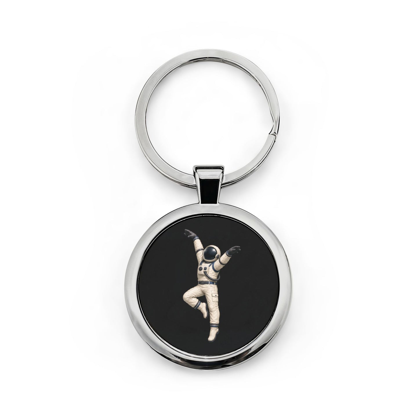 Spaceman Firedancer Round Stainless Steel Keychain – Cosmic DMB Fan Keyring