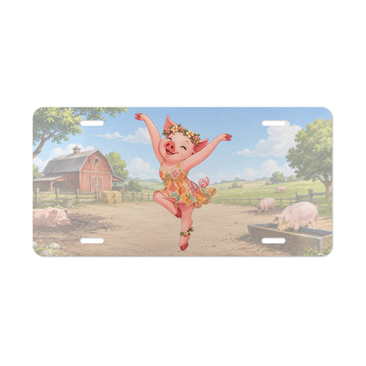 Pig Firedancer Vanity Plate – Cute Creekend Crew Fan Car Tag