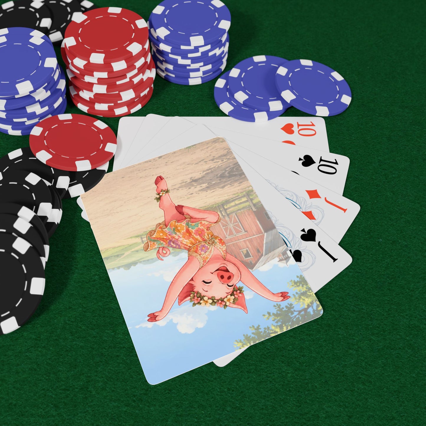 Pig Firedancer Poker Playing Cards – Cute Firedancer Series Card Deck