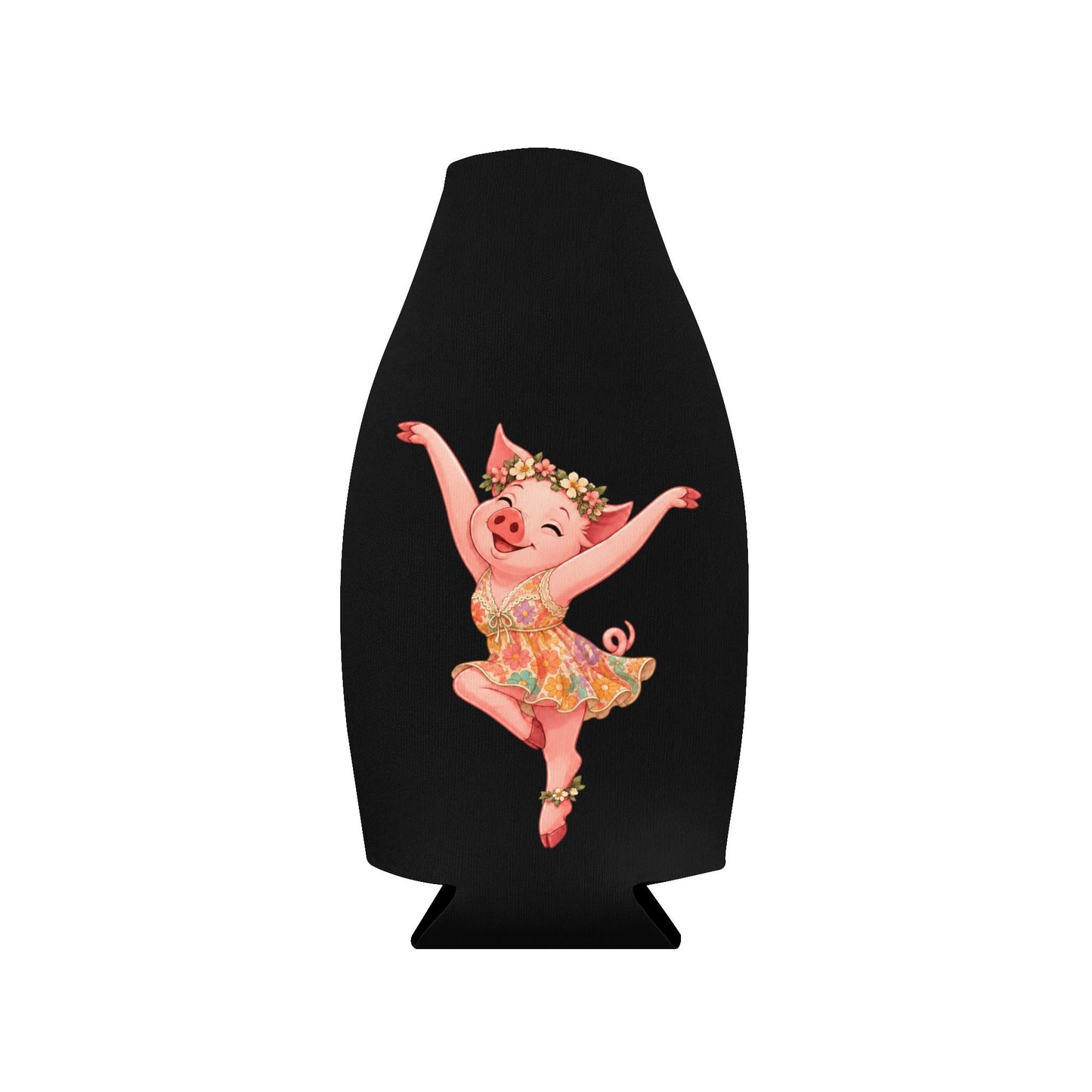Pig Firedancer Zip-Up Bottle Cooler – Cute Firedancer Series Drink Sleeve