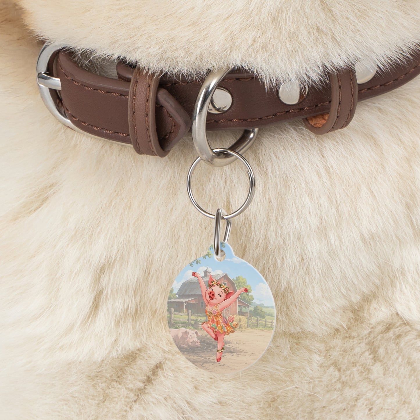Pig Firedancer Pet Tag – Cute Firedancer Series Pet Accessory