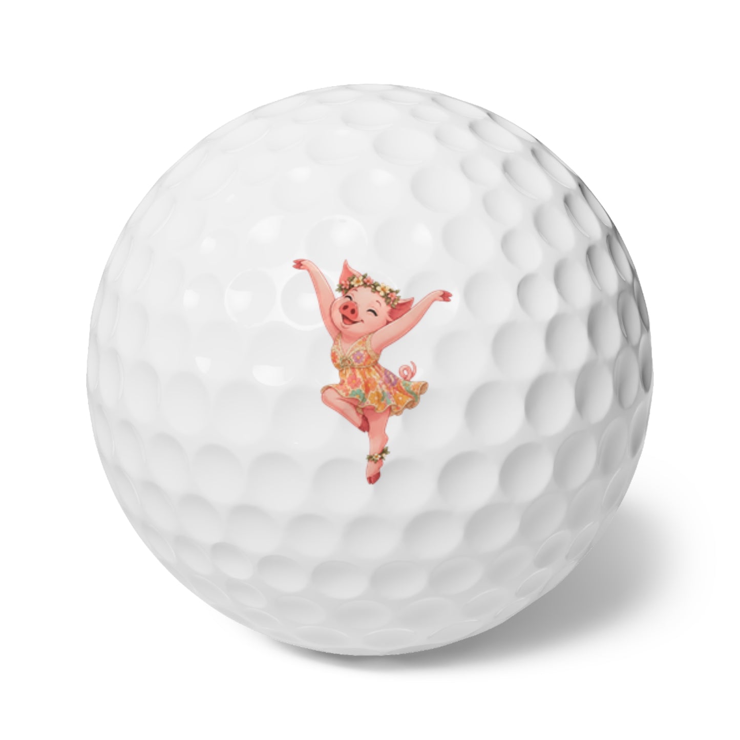 Pig Firedancer Set of 6 Golf Balls – Cute Firedancer Series Golf Gift