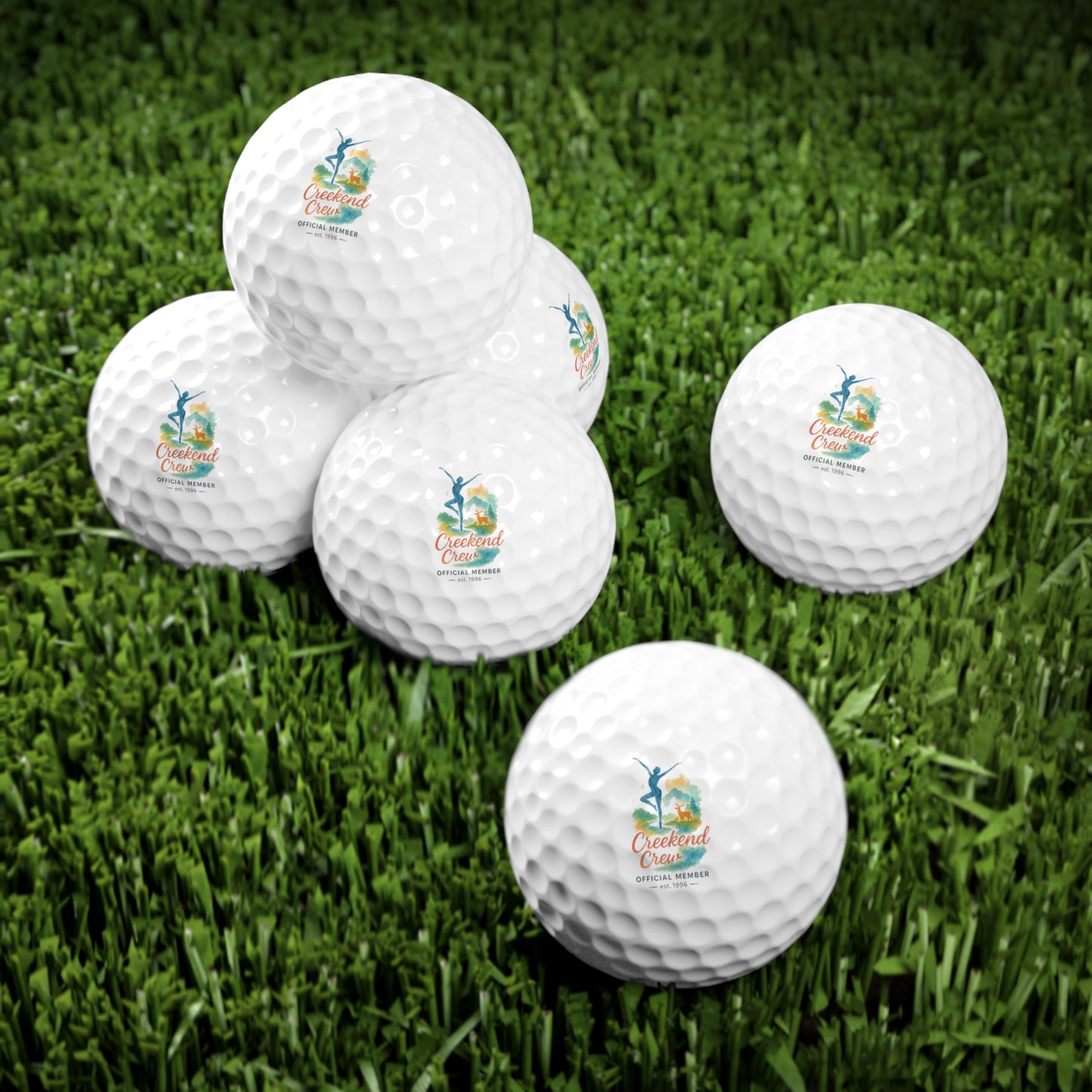 Creekend Crew Watercolor Set of 6 Golf Balls – Deer Creek DMB Fan Golf Gift