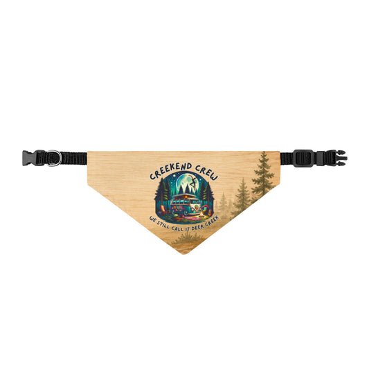 Creekend Crew Camping Van Clip-On Pet Bandana – We Still Call It Deer Creek DMB Fan Dog Accessory