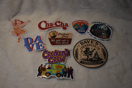 Creekend Crew Special Sticker Pack – 8 Different Stickers, Over $40 Value
