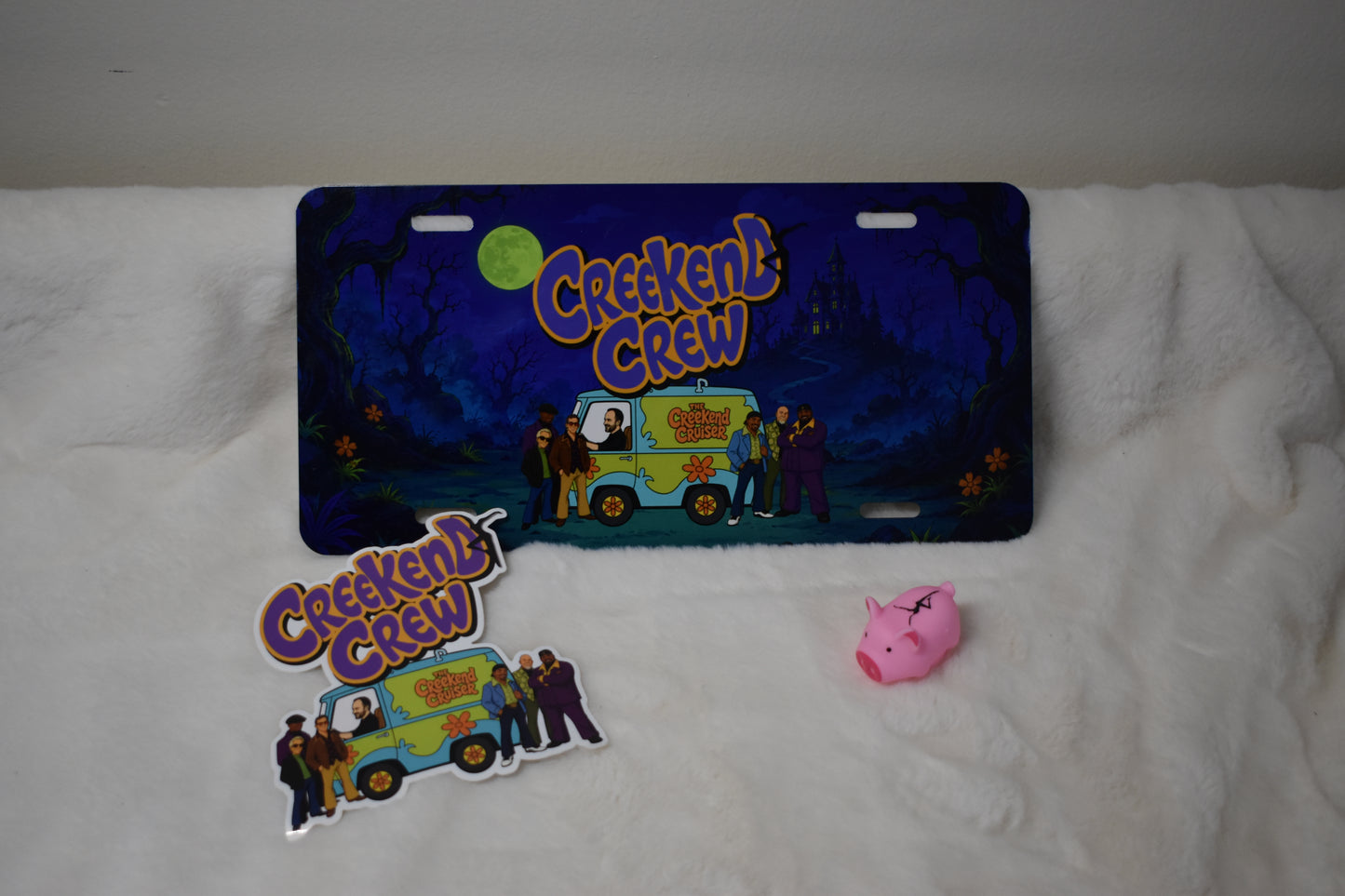 Zoinks Overstock Package – Vanity Plate, Zoinks Sticker, and Free Pig