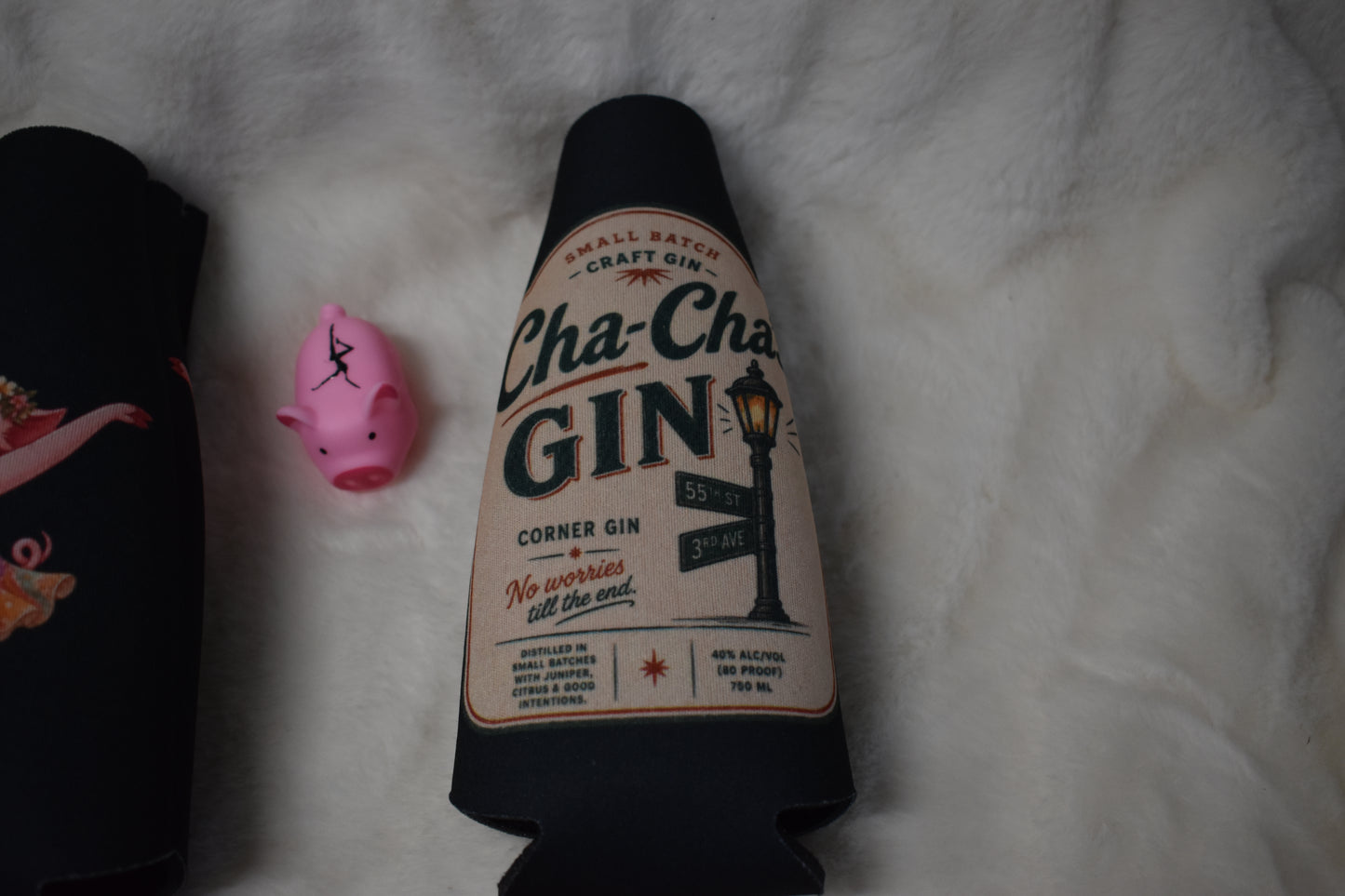 Bottle Cooler Overstock Package – Pig and Cha-Cha Bottle Coolers, Dave’s Cornbread and Pig Firedancer Stickers, and Free Pig