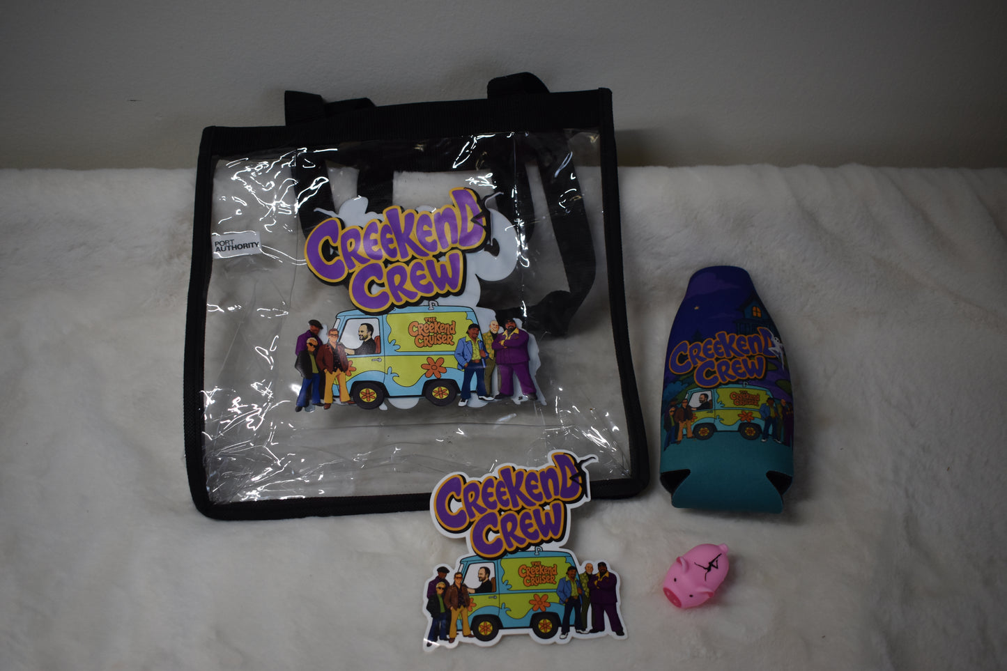 Zoinks Clear Concert Bag Overstock Package – Clear Concert Tote, Bottle Cooler, Zoinks Sticker, and Free Pig