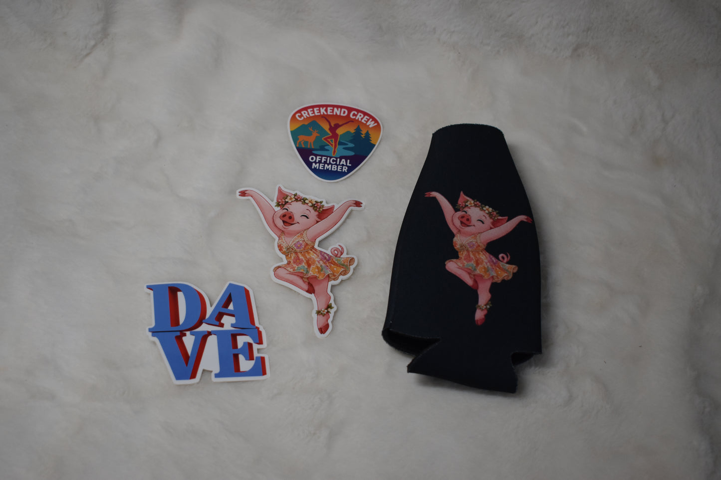 Pig Firedancer Bottle Cooler and Sticker Pack – Bonus Free Pig