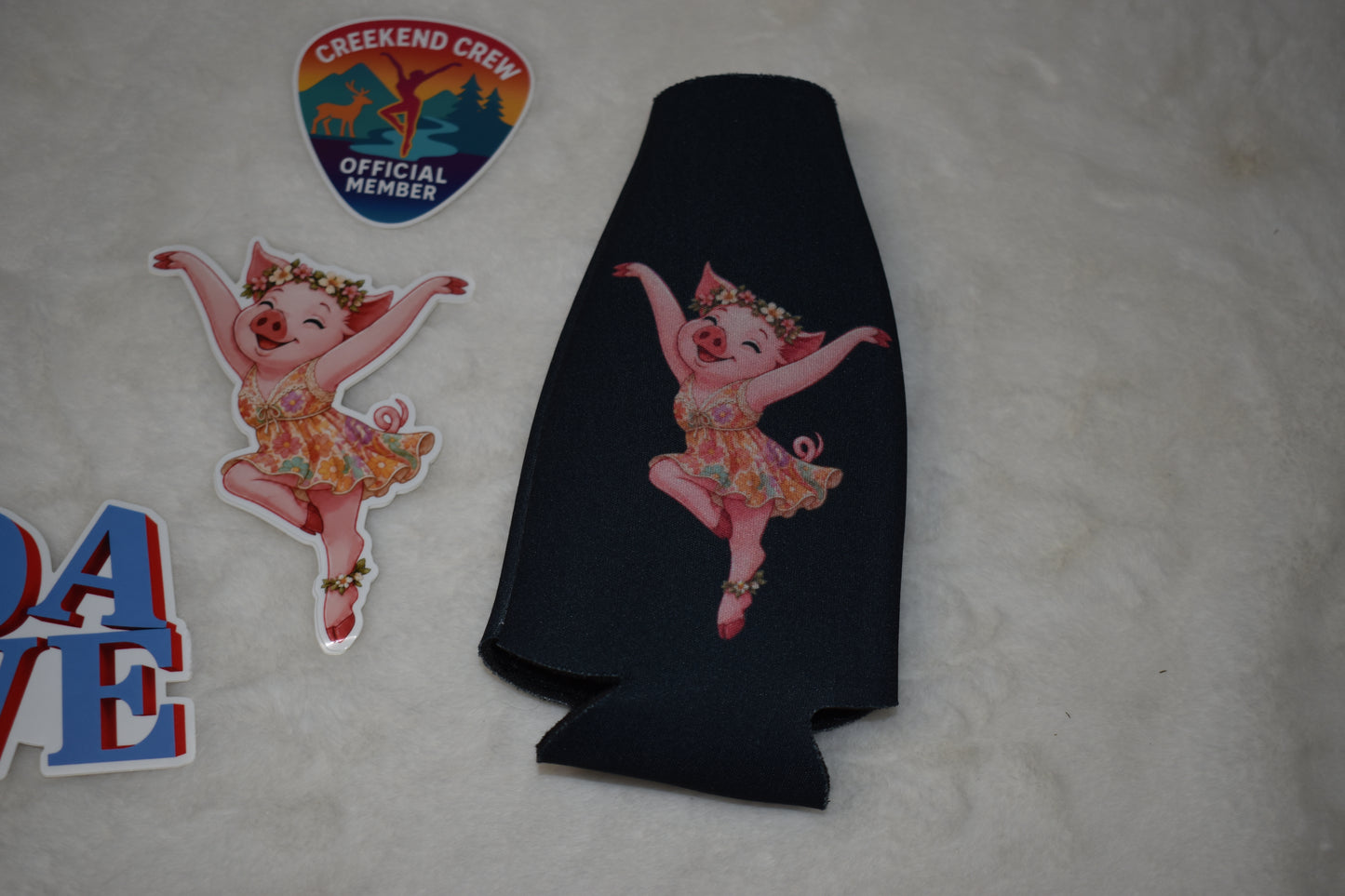 Pig Firedancer Bottle Cooler and Sticker Pack – Bonus Free Pig