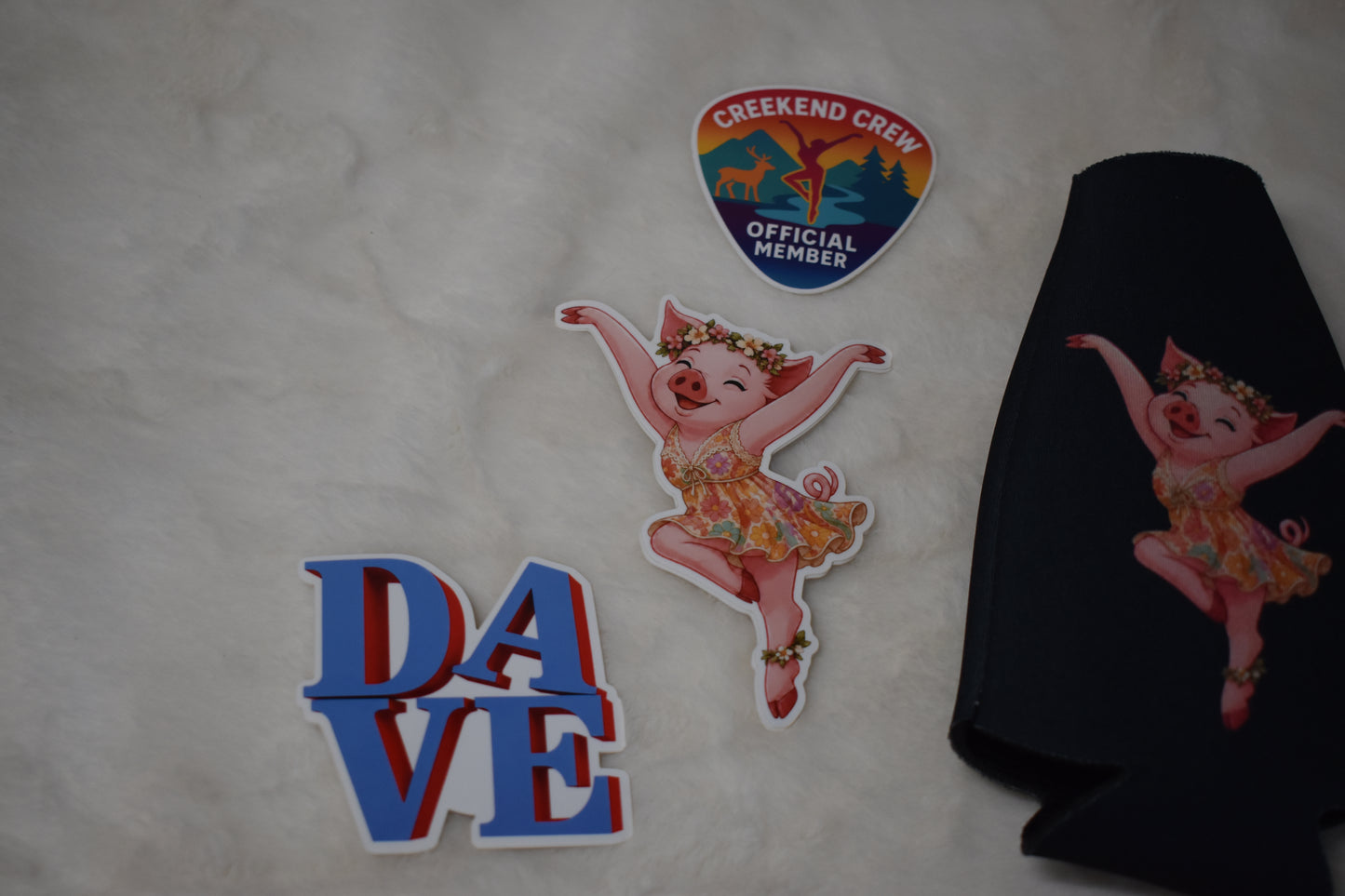 Pig Firedancer Bottle Cooler and Sticker Pack – Bonus Free Pig