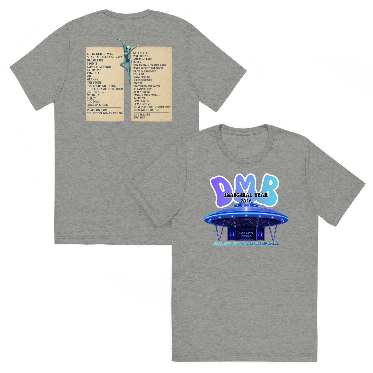 Grand Rapids 2026 Inaugural Year Setlist Shirt, Bella Canvas Unisex T Shirt