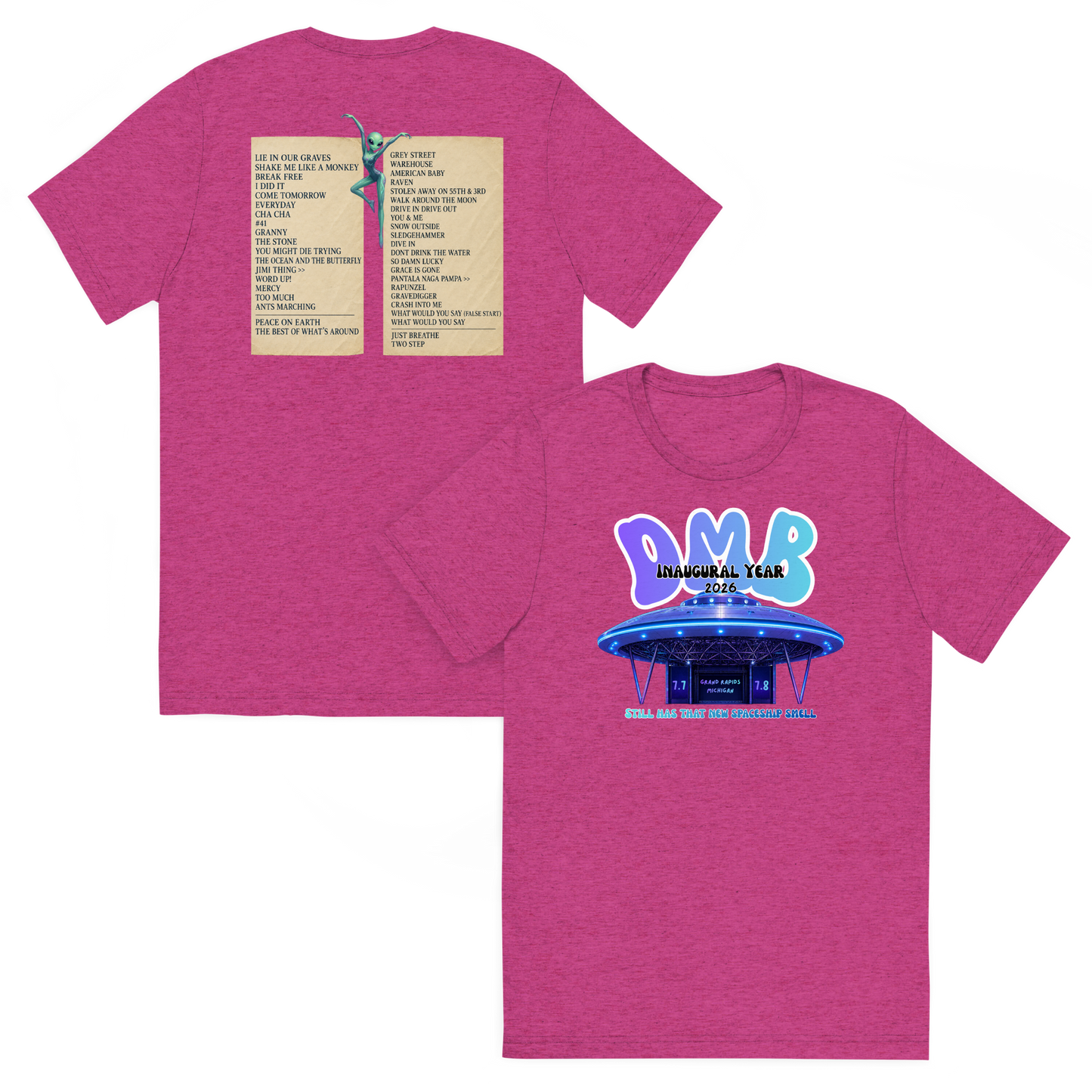 Grand Rapids 2026 Inaugural Year Setlist Shirt, Bella Canvas Unisex T Shirt
