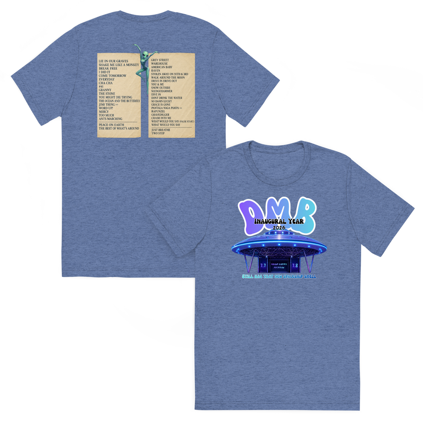 Grand Rapids 2026 Inaugural Year Setlist Shirt, Bella Canvas Unisex T Shirt