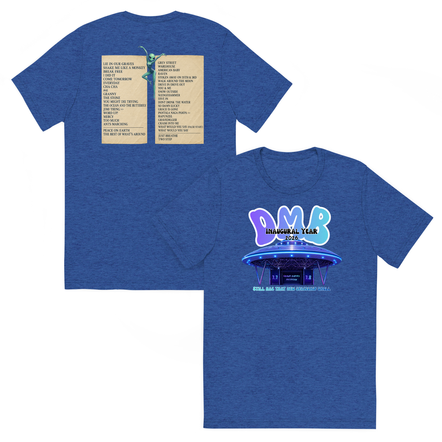 Grand Rapids 2026 Inaugural Year Setlist Shirt, Bella Canvas Unisex T Shirt